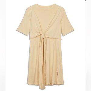 Lululemon Cotton Wrap Front Tshirt Dress